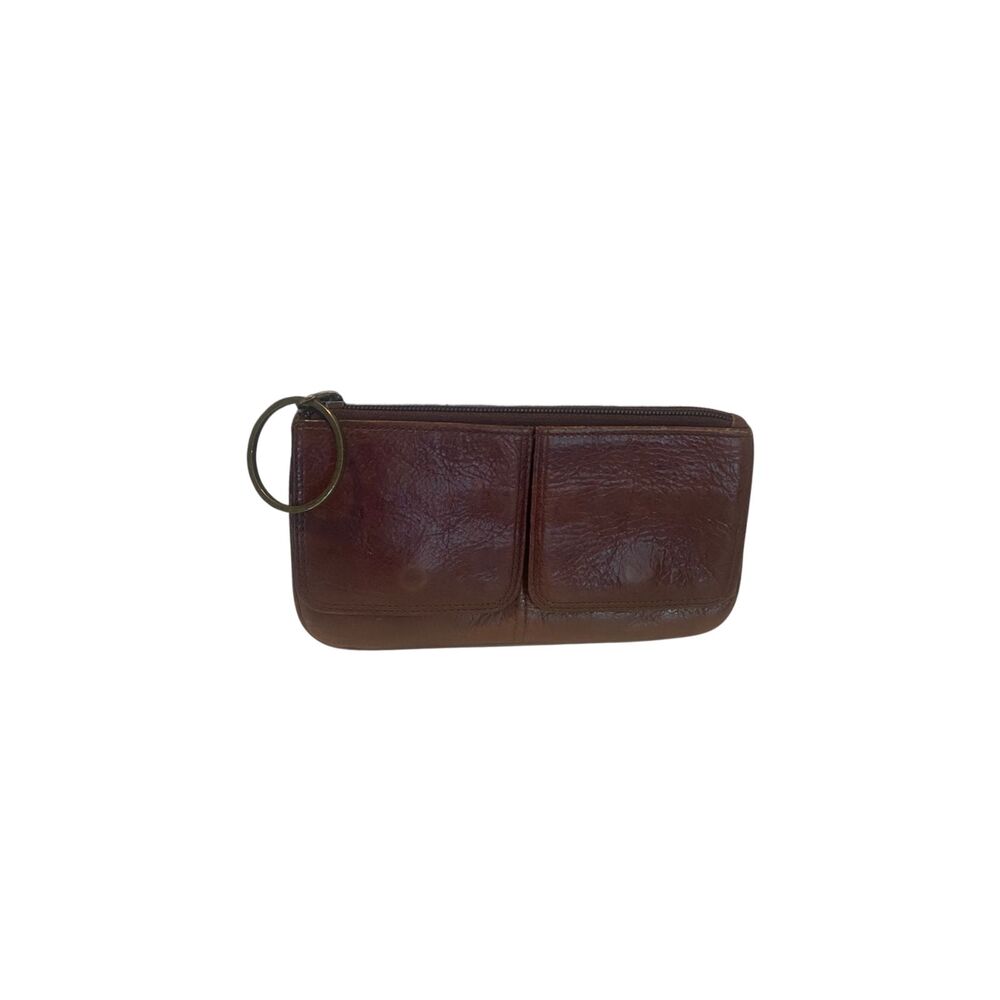 Vintage Banana Republic Brown Genuine Leather Organizer Wallet Clutch Key Ring